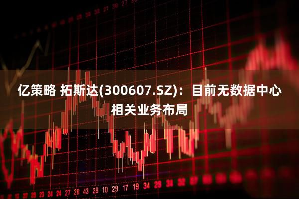 亿策略 拓斯达(300607.SZ)：目前无数据中心相关业务布局